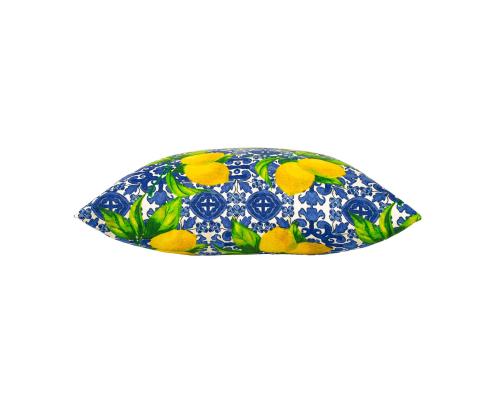 Tyyny LONETA UUSI 45x45cm vetoketjullinen, sitruuna, 50% puuvilla, 50% polyesteri, kangas 478