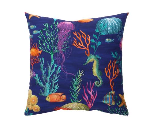 Tyyny HOLLY 45x45cm, lukolla, vedenalainen maailma, kangas 100% puuvilla, kangas 487