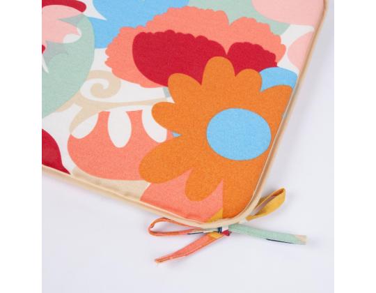 Tuolinpäällinen NORDIC FLOWER 39x39x2,5cm, 80% puuvillaa, 20% polyesteriä