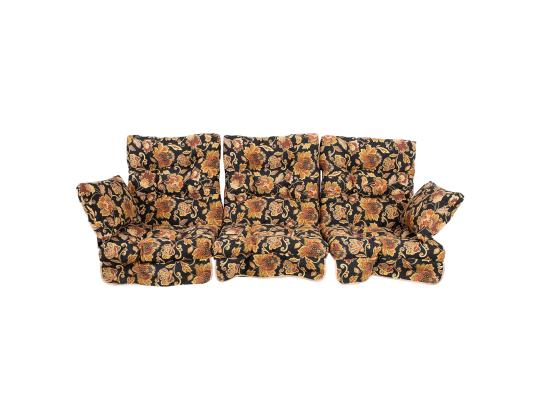 Keinutyynyt 3 kpl ROMA 108x56x10cm, kukat, 100% polyesteri, kangas 380