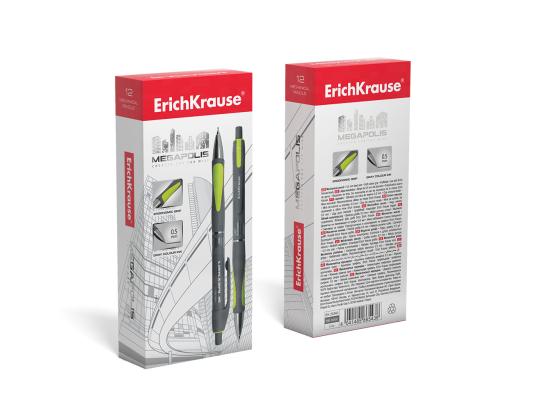 Mekaaninen tavallinen kynä ERICH KRAUSE Megapolis 0,5mm metallikärki