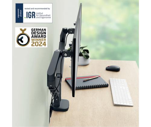Näytön pöytäteline LEITZ Ergo SpaceSaving Dual