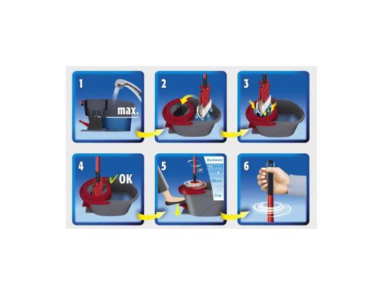 Moppisarja VILEDA EasyWring Ultramat Turbo (moppi + kahva + ämpäri)