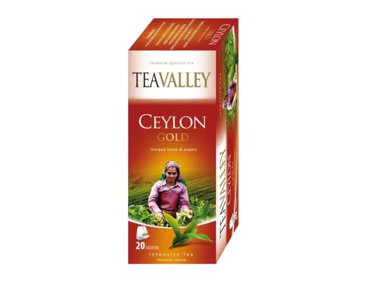 Musta tee TEAVALLEY Ceylon 20 kpl pakkauksessa