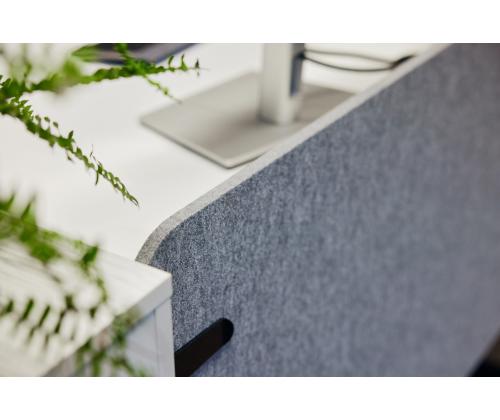 Pöydänjakaja MUTEK neliönmuotoinen huopapöytäsermi (koko 1400x1392x600 mm); harmaa FE