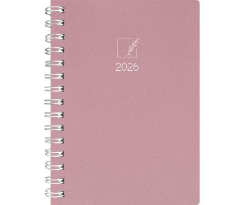 Kehyskalenteri Nature A5 päivä kierresidonta vaaleanpunainen eco 40704