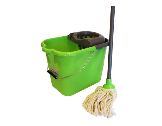 Moppisarja ämpärillä 15L SAUBER (moppi + kahva + ämpäri)