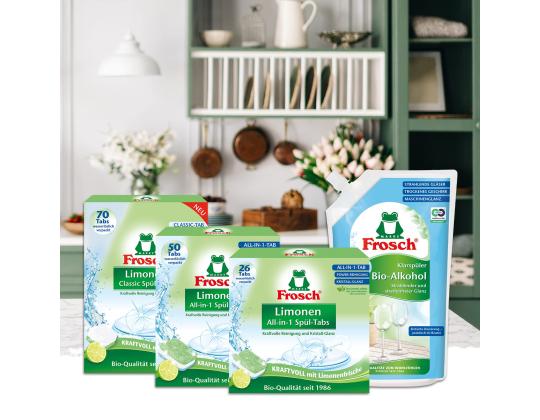 Astianpesukoneen huuhtelukirkaste FROSCH bioalkoholi 750ml