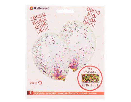 Ilmapallot BALLOONIA Confetti 5 kpl