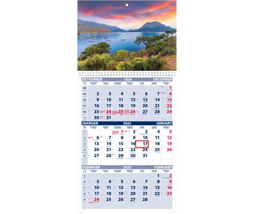 Seinäkalenteri TRIO, avoin koko 297x630mm (PICT No 15) 00321/40233