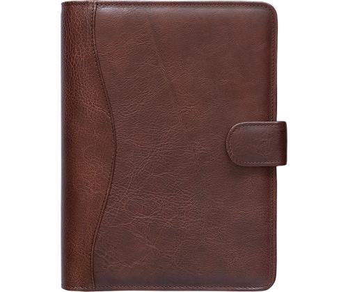 Time-Master kalenteri Manager A5 (70mm) PÄIVÄ, täysnahka (TUMMA PUNAINEN) 00713/40162