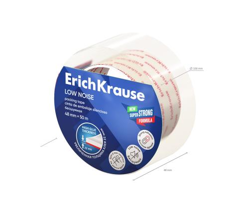 Pakkausteippi 48 mm x 50 m ERICH KRAUSE läpinäkyvä, äänetön