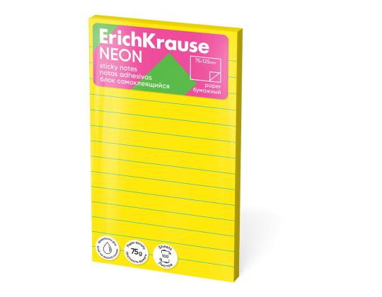 Muistipaperi 75x125mm ERICH KRAUSE Neonvuorattu 100 arkin valikoima