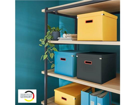Pahvilaatikko kannella 320x310x360mm LEITZ Cozy Click & Store keltainen
