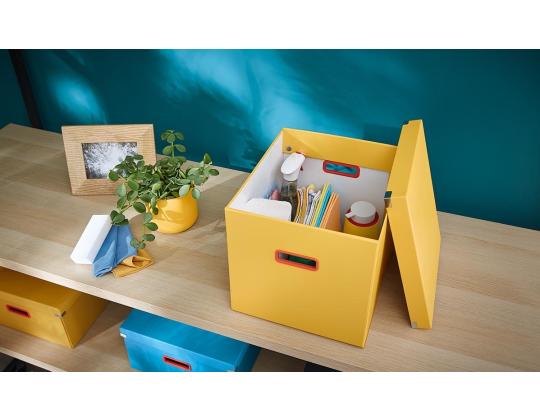 Pahvilaatikko kannella 320x310x360mm LEITZ Cozy Click & Store keltainen