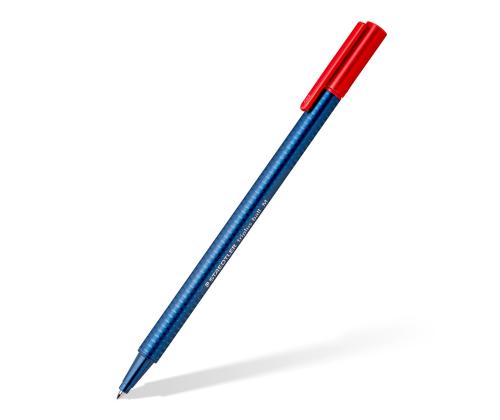 Kuulakärkikynä korkilla STAEDTLER triplus® pallo 437 M/1.0mm 4 värin setti
