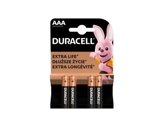 Paristot AAA DURACELL 1,5V, 4 kpl