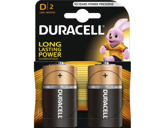 Paristot LR20/D DURACELL 2 kpl