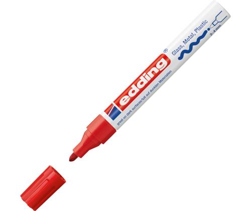 EDDING 750 permanentti (metalli, lasi, muovi) 2-4mm punainen