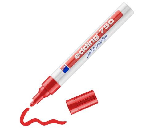 EDDING 750 permanentti (metalli, lasi, muovi) 2-4mm punainen