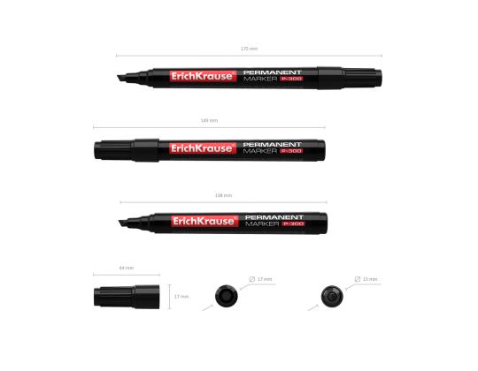 Pysyvä tussi ERICH KRAUSE P-300 0,5-4,6mm mustalla leikatulla kärjellä