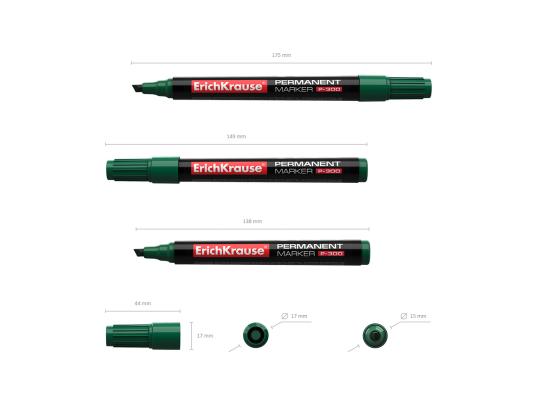 Pysyvä tussi ERICH KRAUSE P-300 0,5-4,6mm leikattu kärki vihreä