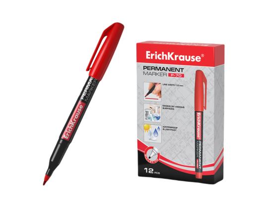 Pysyvä tussi ERICH KRAUSE P-70 (M) 1.0mm punainen kartiomaisella kärjellä