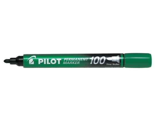 Pysyvä tussi PILOT 100 kartiokärjellä 1mm vihreä