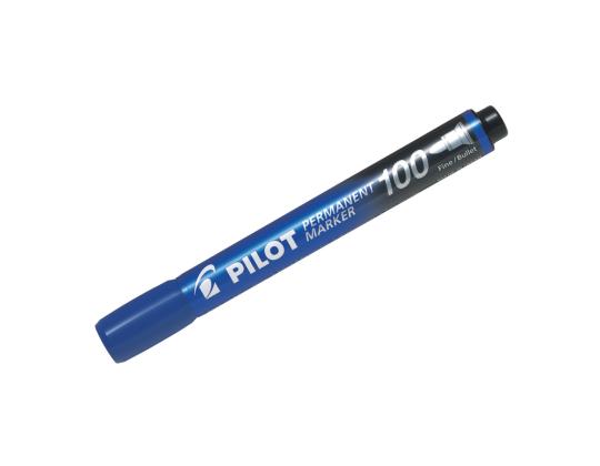 Pysyvä tussi PILOT 100 kartiomaisella kärjellä 1mm sininen