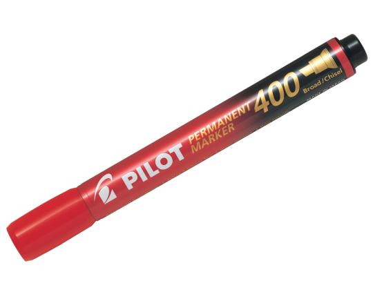Pysyvä merkki PILOT 400 leikatulla päädyllä 4mm punainen