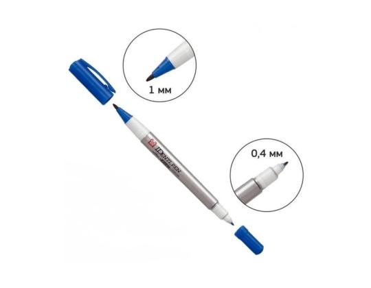 Permanentne marker SAKURA Identi-Pen kahe otsaga 0.4 & 1.0mm sinine