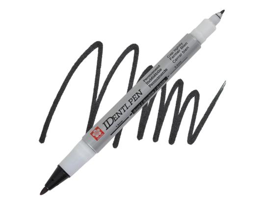 Permanentne marker SAKURA Identi-Pen kahe otsaga 0,4/1,0mm must