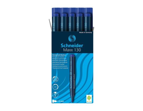 Pysyvä tussi SCHNEIDER 130 kartiomaisella kärjellä 1-3mm sininen