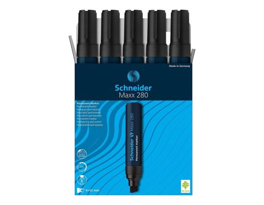Pysyvä tussi leikatulla kärjellä SCHNEIDER MAXX 280 4-12mm musta