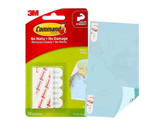 Kuvakiinnityslistat 3M COMMAND 17024 S koko 12 kpl