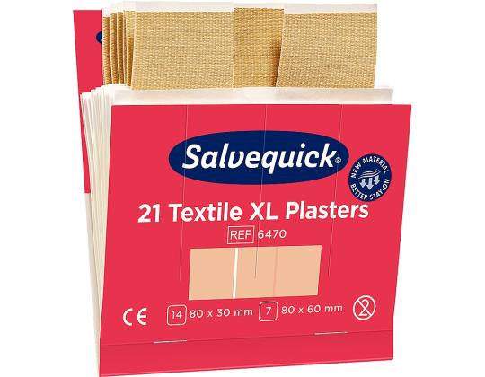Sarja tekstiililappuja sormenpäille SALVEQUICK XL 90 kpl pakkauksessa