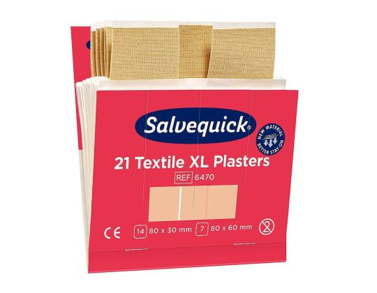 Sarja tekstiililappuja sormenpäille SALVEQUICK XL 90 kpl pakkauksessa