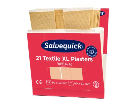 Sarja tekstiililappuja sormenpäille SALVEQUICK XL 90 kpl pakkauksessa