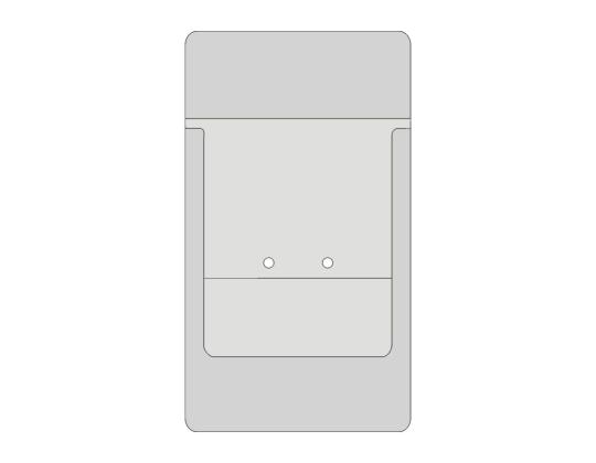 Kynätasku 90x160mm valkoinen PVC