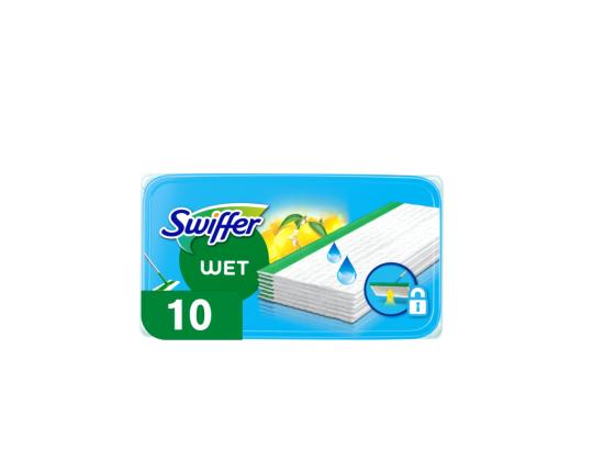 Lattianpuhdistusliinat mopilla SWIFFER kosteat sitruunan tuoksuiset 10 kpl pakkauksessa