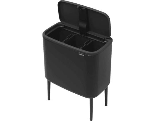 Roskakori 3x11L jaloilla BRABANTIA Bo Touch Bin musta