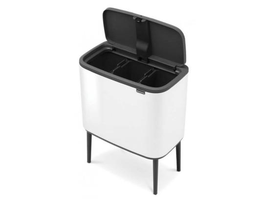 Roskakori 3x11L jaloissa BRABANTIA Bo Touch Bin valkoinen