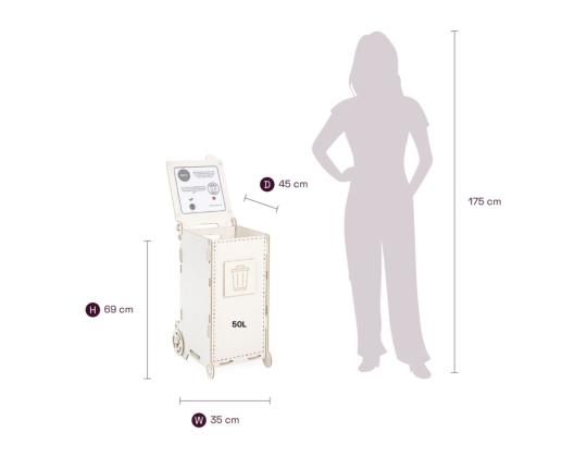 Roskakori 50L lajitteluasema SORTAIDER Moduulit W50