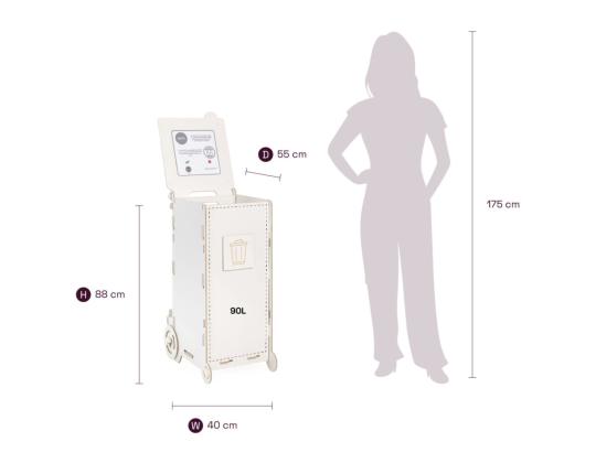 Jäteastia 90L lajitteluasema SORTAIDER Moduulit W90