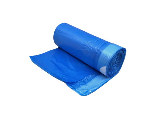 Roskapussi naruilla 35L (510x530mm) LDPE 13mic 30kpl/rulla sininen