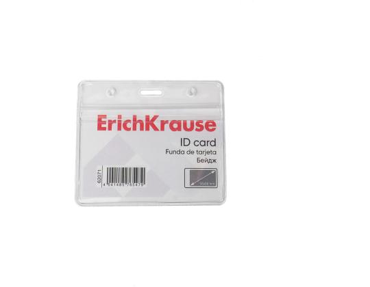 Korttiteline, vaakasuora ERICH KRAUSE 98х58 mm, läpinäkyvä, 20 kpl