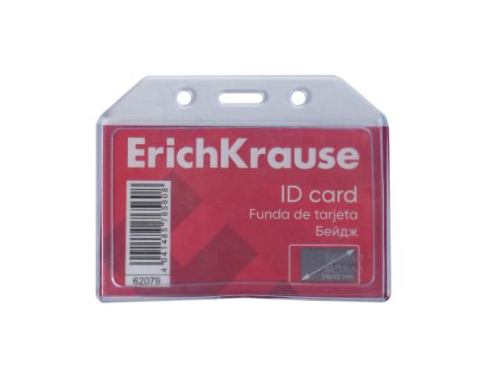 Korttiteline, vaakasuora ERICH KRAUSE 90х54 mm, läpinäkyvä, 20 kpl