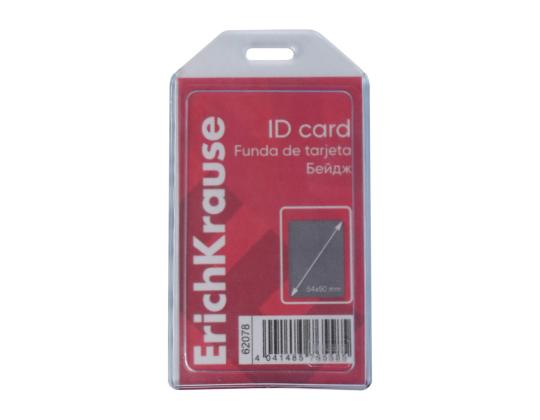 Korttiteline, pystysuora ERICH KRAUSE 54x90 mm, läpinäkyvä, 20 kpl