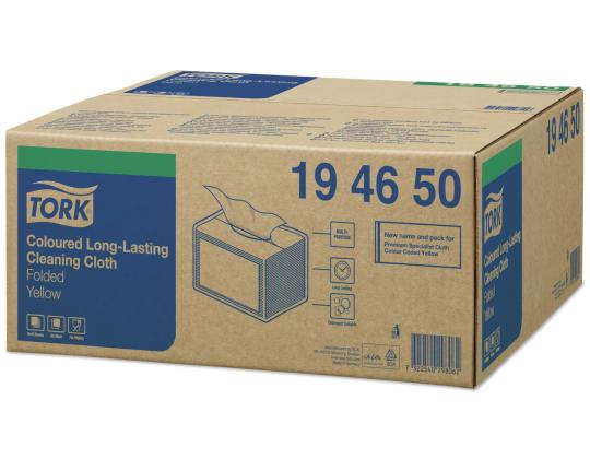 Puhdistusliinat uudelleenkäytettävät TORK 30x38,5cm L8 keltainen
