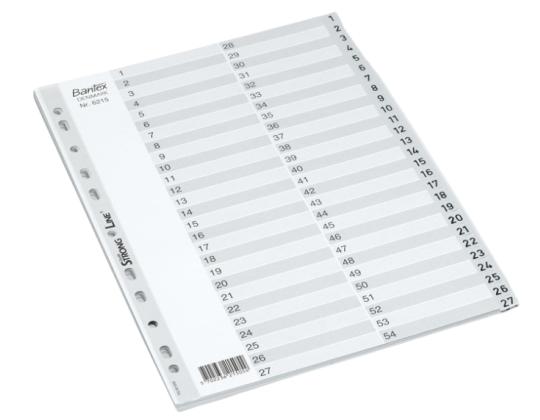 Registri vahelehed Bantex Strong-Line A4 1-54 hall plastik